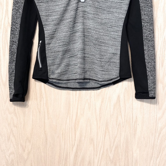 Athleta Women’s Running Wild Half Zip Long Sleeve Pullover Jacket Gray Black - Picture 4 of 9